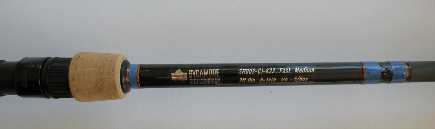 7' One Piece Casting Rod: SR007-C1-K22