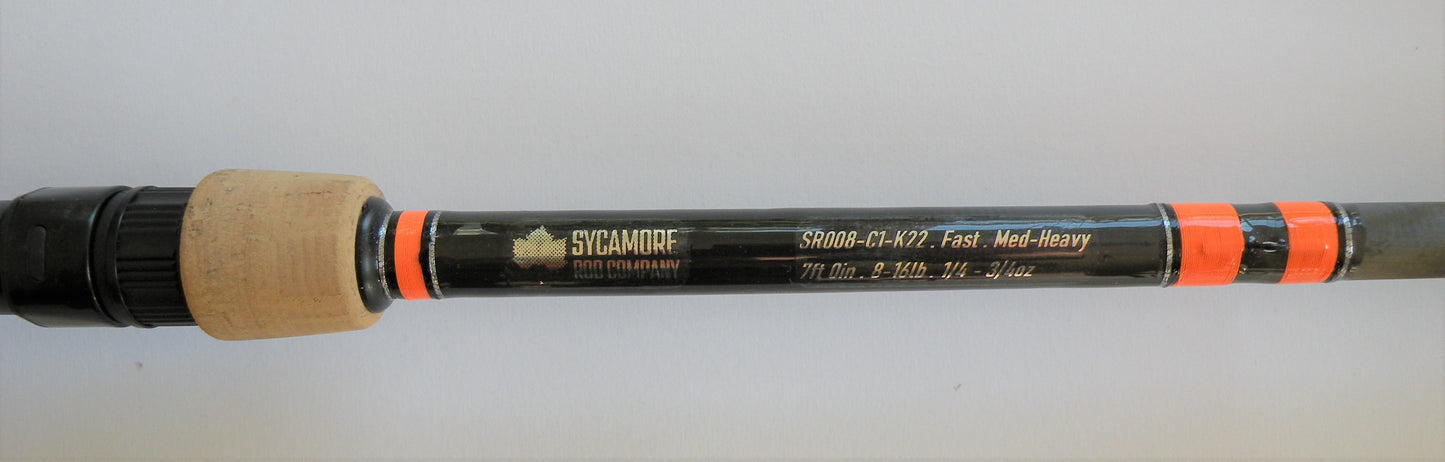 7' One Piece Casting Rod: SR008-C1-K22